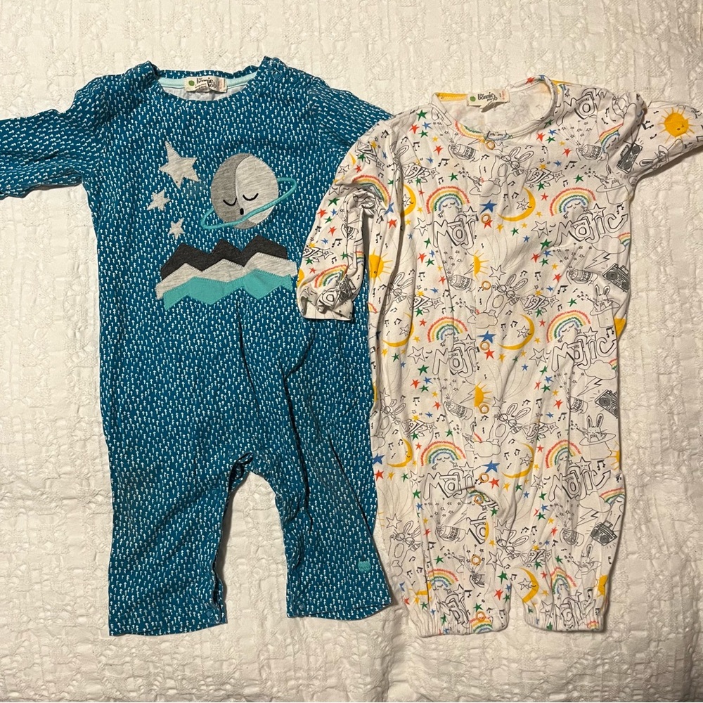 The Bonnie Mob moon and rainbow printed onesies jumpers playsuits